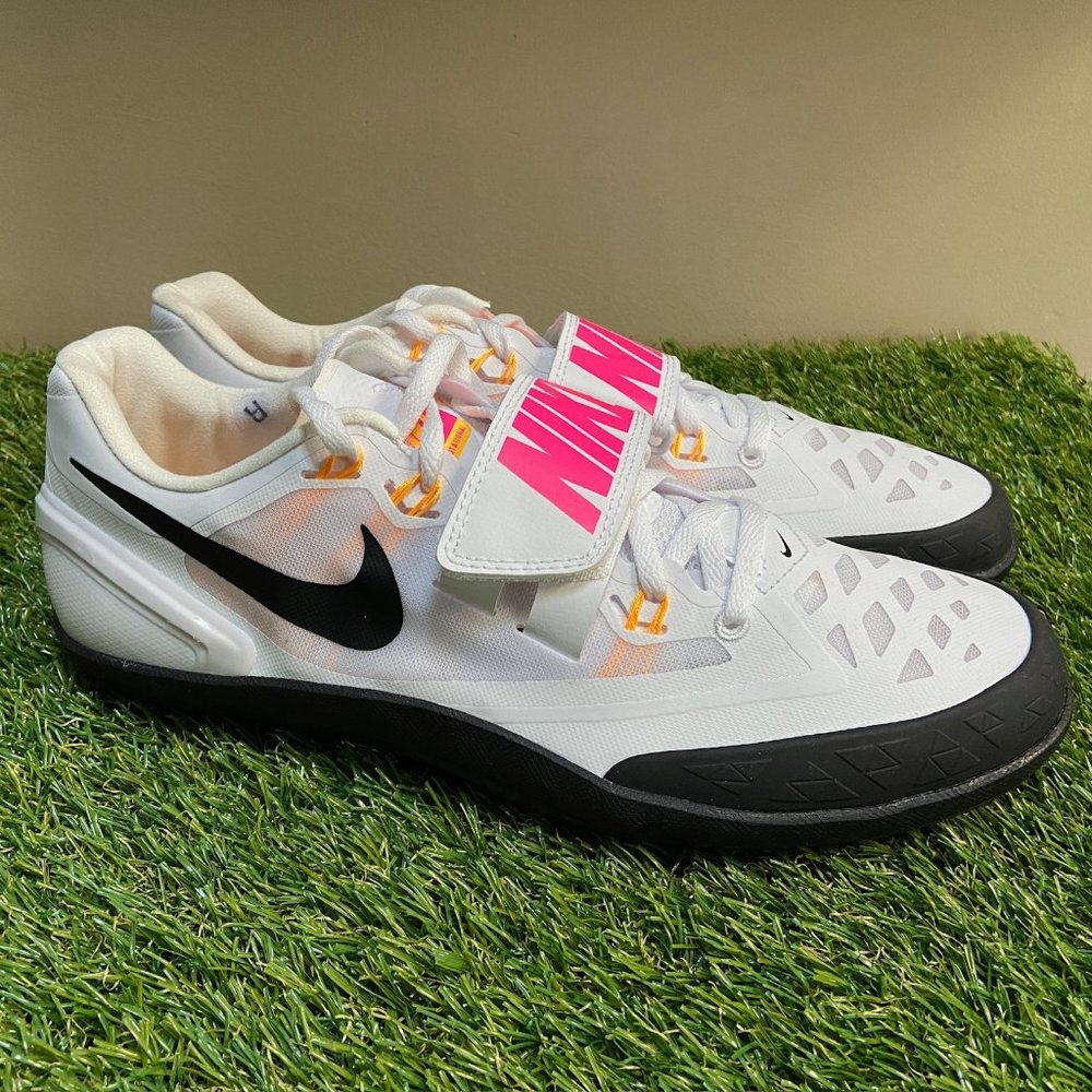 Nike Zoom Rotational 6 White Black Track & Field Throwing Mens 10 685131-102 NEW